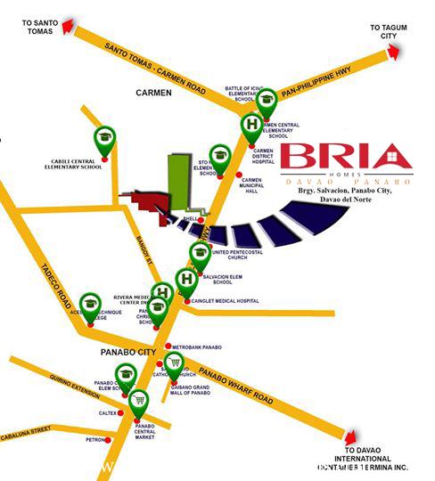 Bria Panabo Map - Davao Property Solutions