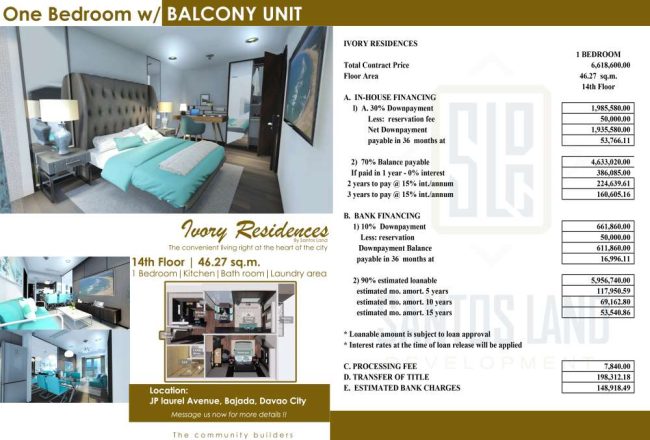 One Bedroom unit - Davao Property Solutions