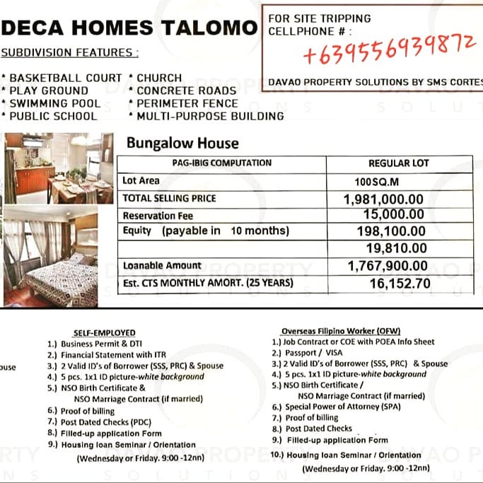 DECA HOMES TALOMO Now Open for Reservations....
 2BR,1TB
 LO...