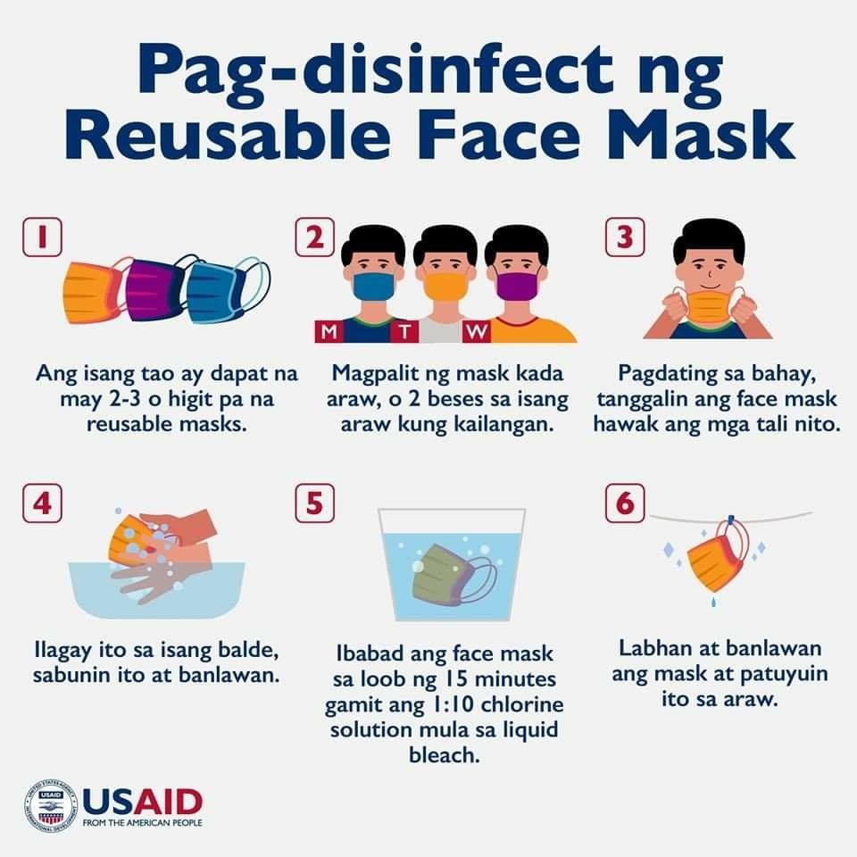 Cloth masks should be washed after each use. Follow these ti...