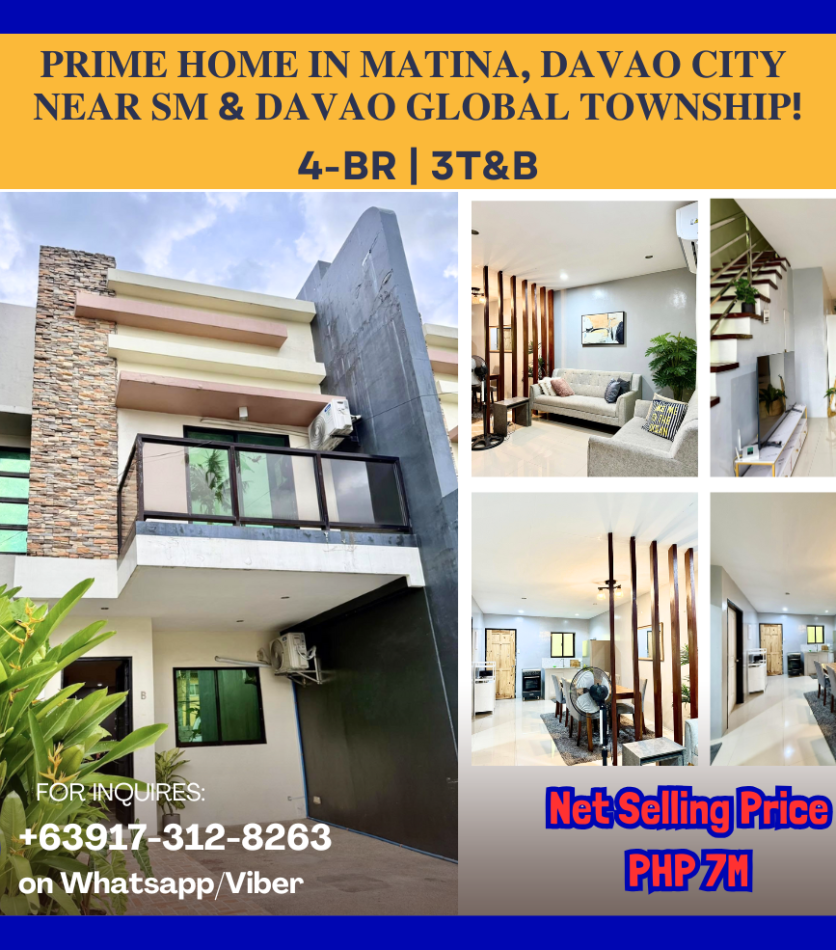 DPS250025 PRIME HOME IN MATINA DAVAO CITY - Davao Property Solutions