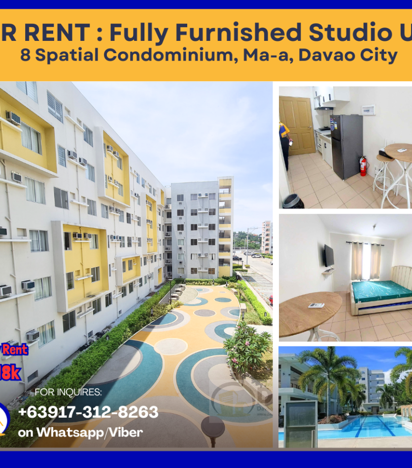 DPS250031 8 Spatial Ma a Studio Unit for Rent - Davao Property Solutions