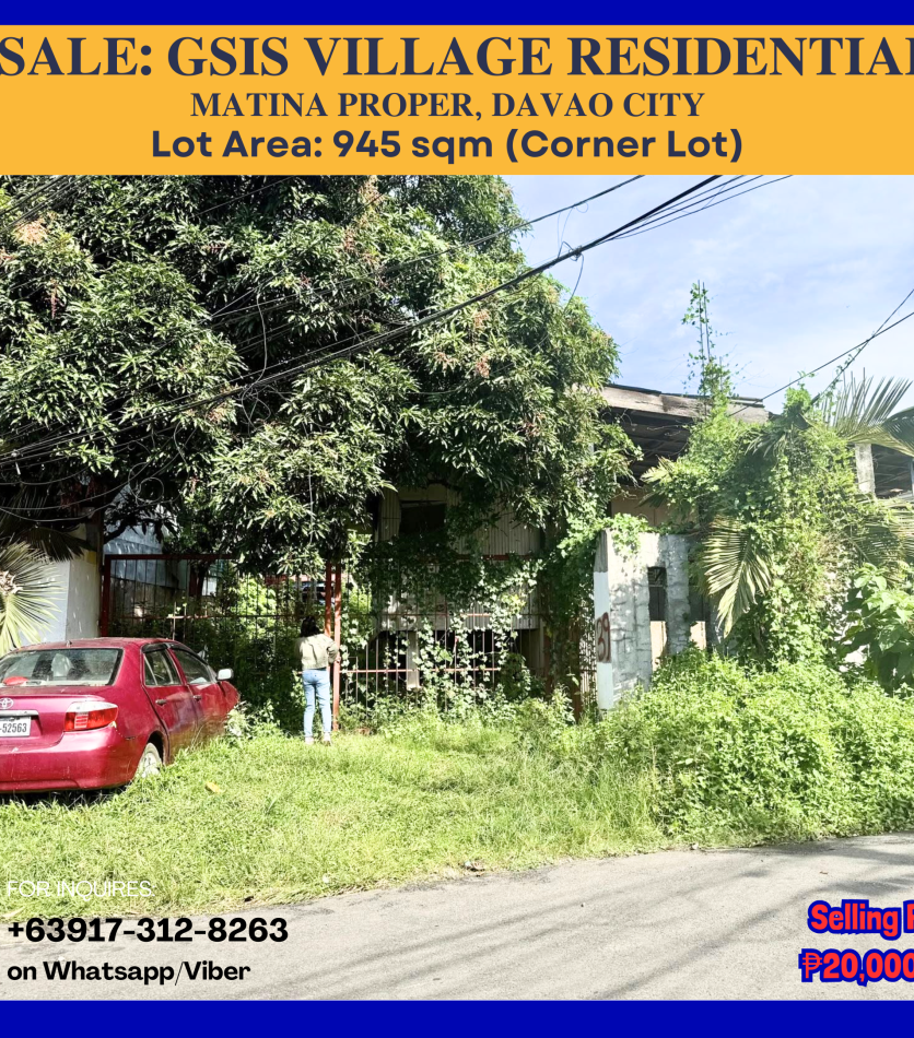 DPS250084 𝐅𝐎𝐑 𝐒𝐀𝐋𝐄 𝐆𝐒𝐈𝐒 𝐕𝐈𝐋𝐋𝐀𝐆𝐄 𝐑𝐄𝐒𝐈𝐃𝐄𝐍𝐓𝐈𝐀𝐋 𝐋𝐎𝐓 - Davao Property Solutions