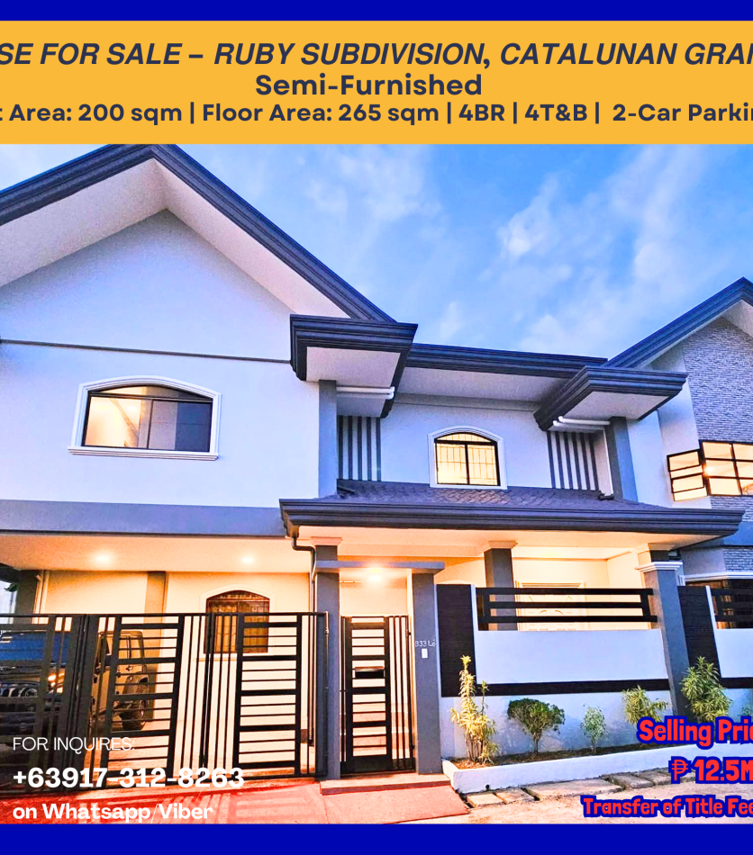 DPS250088 RUBY SUBDIVISION SEMI FURNISHED HOUSE - Davao Property Solutions