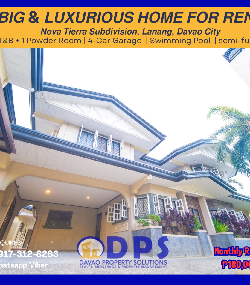 DPS250095 NOVATIERRA HOUSE FOR RENT - Davao Property Solutions