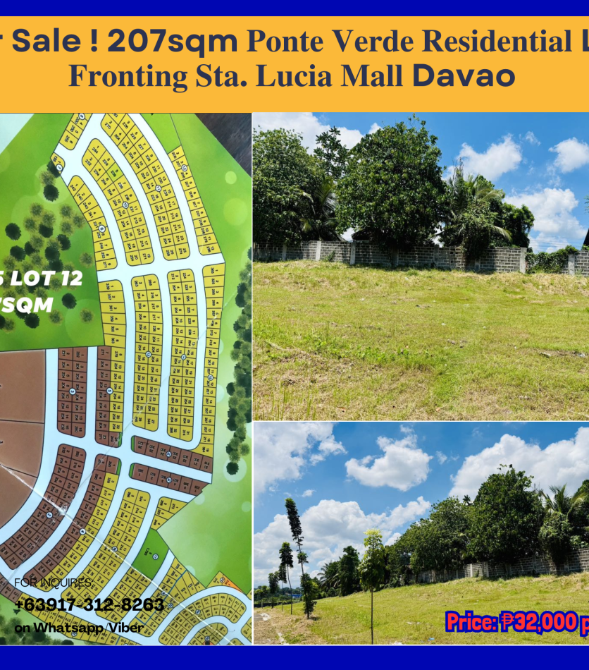 Home 16 DPS250103 207SQM PONTE VERDE LOT FOR SALE - Davao Property Solutions