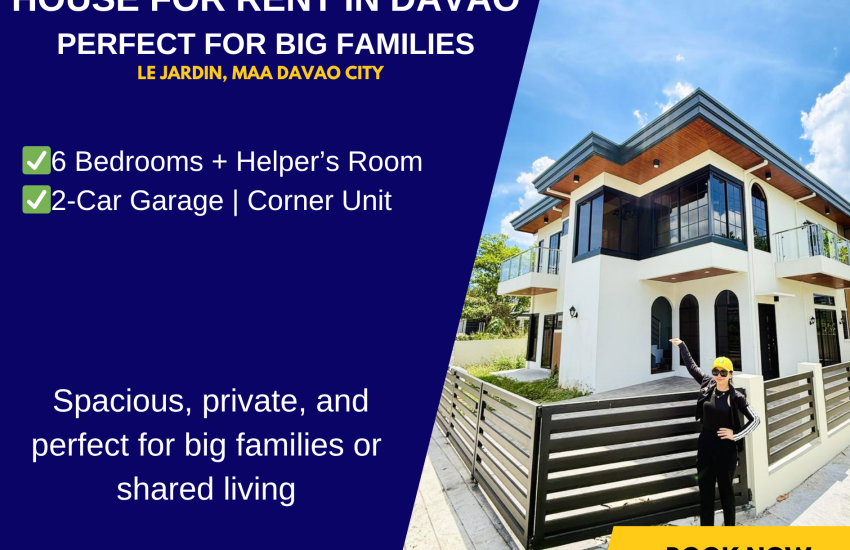 Home 1 DPS260035 LE JARDIN HOUSE FOR RENT 6BR - Davao Property Solutions