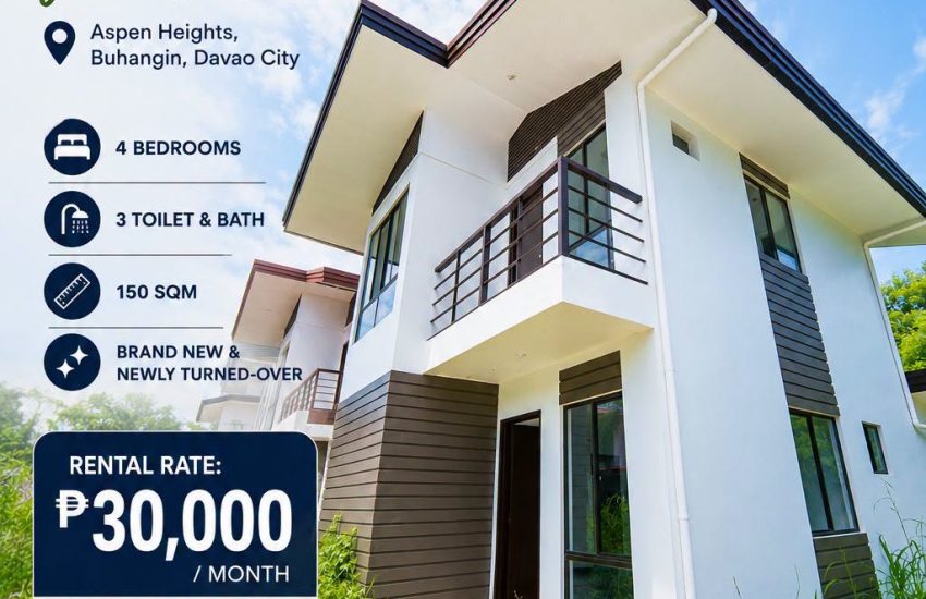Home 1 aspen hieghts house for rent - Davao Property Solutions
