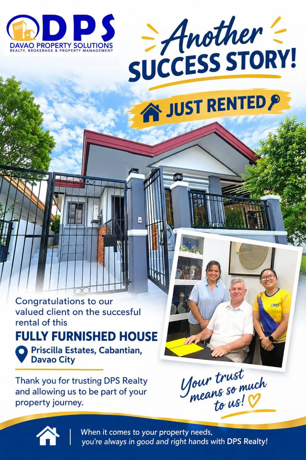 𝐫𝐞𝐧𝐭𝐚𝐥 𝐨𝐟 𝐅𝐔𝐋𝐋𝐘 𝐅𝐔𝐑𝐍𝐈𝐒𝐇𝐄𝐃 𝐇𝐎𝐔𝐒𝐄 𝐚𝐭 𝐏𝐫𝐢𝐬𝐜𝐢𝐥𝐥𝐚 𝐄𝐬𝐭𝐚𝐭𝐞𝐬, 𝐂𝐚𝐛𝐚𝐧𝐭𝐢𝐚𝐧, 𝐃𝐚𝐯