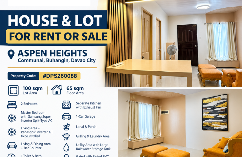 Home 12 ASPEN HOUSE FOR RENT OR SALE - Davao Property Solutions
