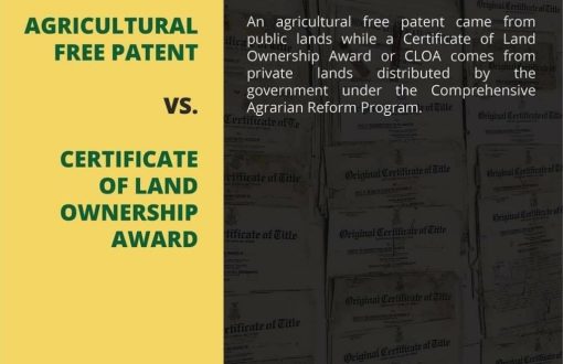 Check your Agricultural Land Title. 
 Is it a free patent? 
...