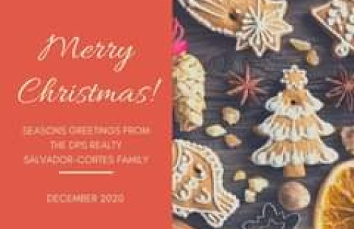 Bild könnte enthalten: Essen, Text „Merry Christmas! SEASONS GREETINGS FROM THE DPS REALTY SALVADOR-CORTES FAMILY DECEMBER 2020“