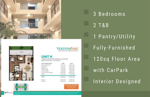 3 BEDROOMS Condo Unit for Sale at Verdon Parc Davao
 Fully F...