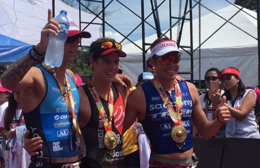 TOP 3 FINISHERS of the Alveo Ironman 70.3 Davao Pro Men Divi...